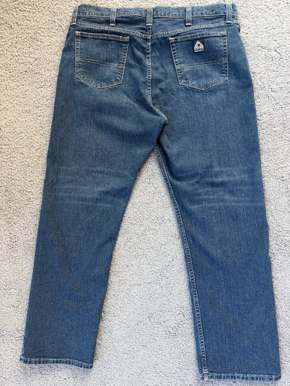 Bulwark FR Men's Straight Fit Stretch Jeans 40x30 CAT 2 NFPA 2112 Denim PSJ4SD2 - Picture 11 of 14